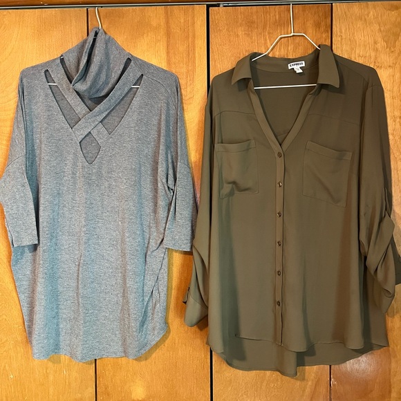 Mix & Match bundle lot Express Business Casual Leggings and tops size L - Picture 3 of 7